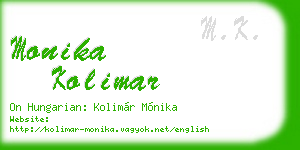 monika kolimar business card